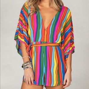 Buddy Love Rivers Kimono Sleeve Romper. Size small.